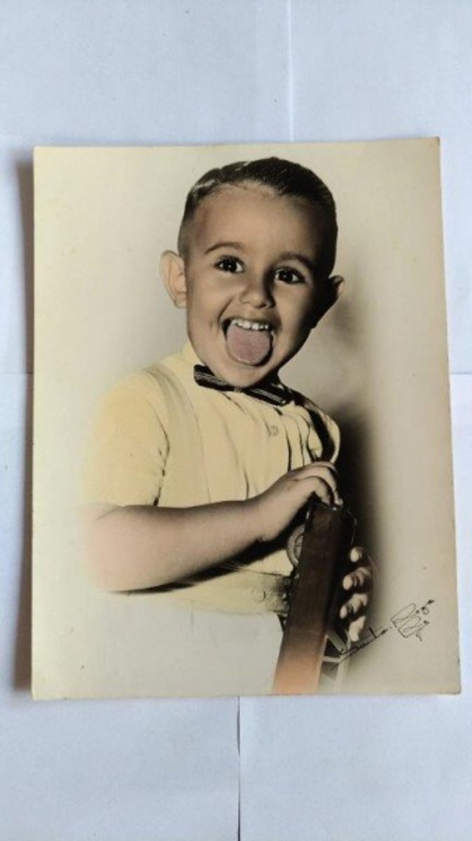 Foto de casamento antiga, amarelada